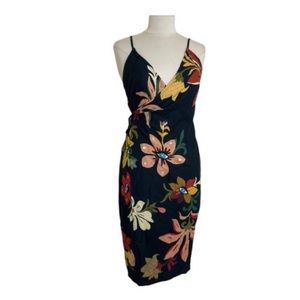 Anthropologie Farm Rio EUC Evil Eye Wrap Dress Size P Stripes Sleeveless.V-neck